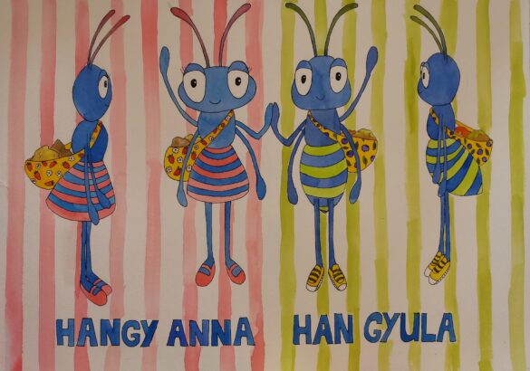 Középiskolás kategória: 3. helyezett: Szarvas Léna: Hangy Anna és Han Gyula